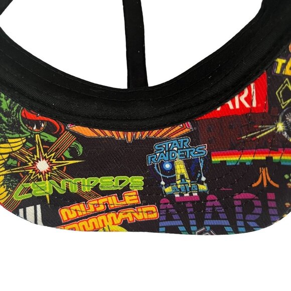 Vintage Atari Hat Cap Adult Snap Back All Over Video Game Console Print Mens - Picture 6 of 10